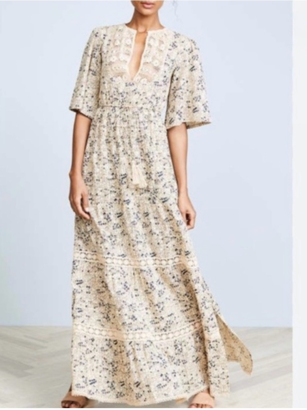 Cleobella Damai Floral Lace Maxi Dress